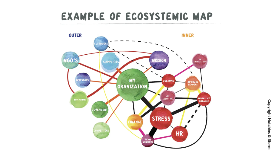 Een ecosysteem van een organisatie (Storm en Hutchins, 2019)